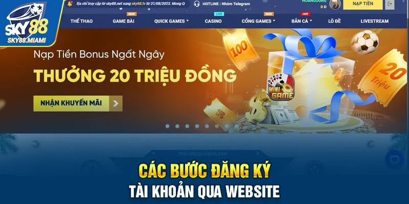 Hướng dẫn đăng ký trên website