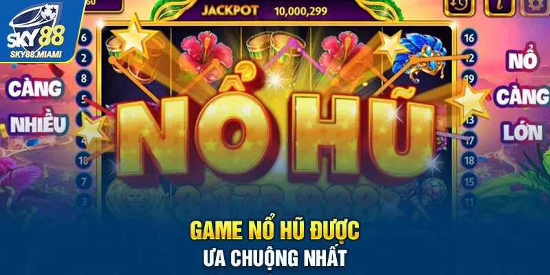 Game nổ hũ được ưa chuộng nhất