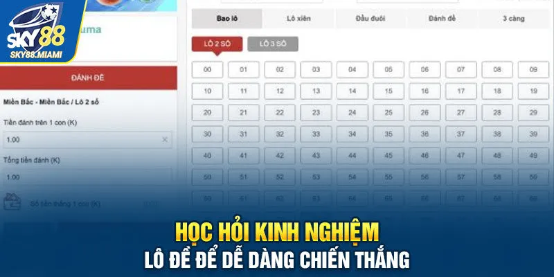 Học hỏi kinh nghiem lô đề để dễ dàng chiến thắng